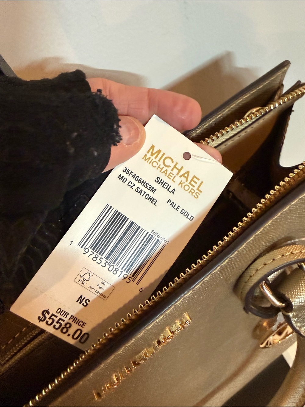 Sheila Medium Metallic Satchel gold - Picture 7 of 12